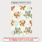 1-Piece Animal Forest Nature Fox Squirrel  Suitcase Luggage Cover, Stretch Protective Sleeve