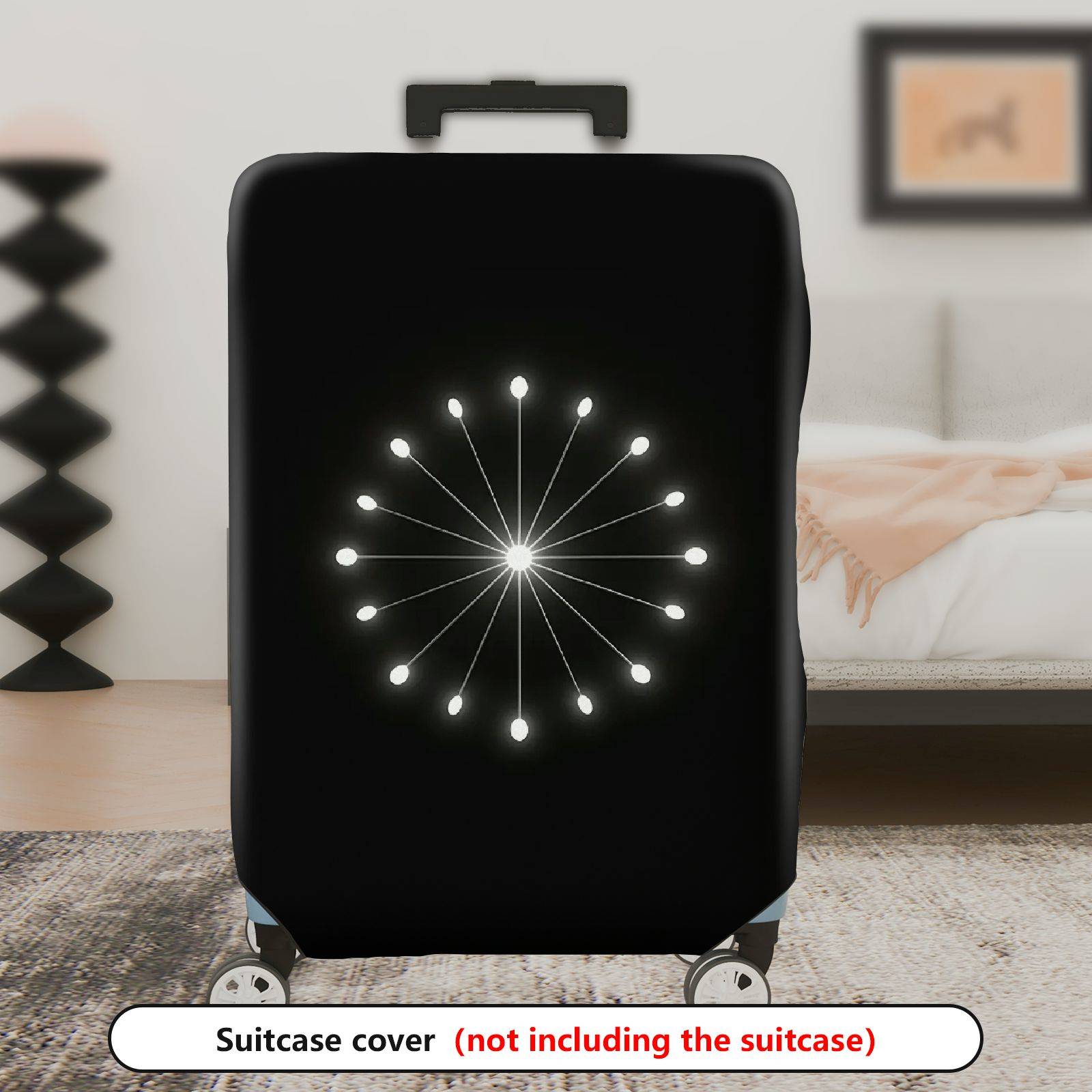 1-Piece Modern Minimalistic Elegant Geometric Artistic  Suitcase Luggage Cover, Stretch Protective Sleeve