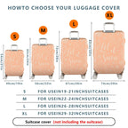 1-Piece Snowflake Winter Holiday Christmas Festive Snow  Suitcase Luggage Cover, Stretch Protective Sleeve