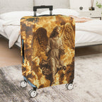 1-Piece Angelic Heavenly Clouds Golden Wings Divine Guardian  Suitcase Luggage Cover, Stretch Protective Sleeve