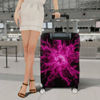 1-Piece Abstract Cosmic Explosion Energy Vivid Pink  Suitcase Luggage Cover, Stretch Protective Sleeve