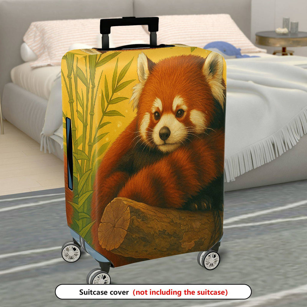 1-Piece Red Panda Forest Nature Wildlife Animal Cute  Suitcase Luggage Cover, Stretch Protective Sleeve