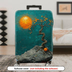 1-Piece Abstract Art Tree Moon Landscape Nature  Suitcase Luggage Cover, Stretch Protective Sleeve
