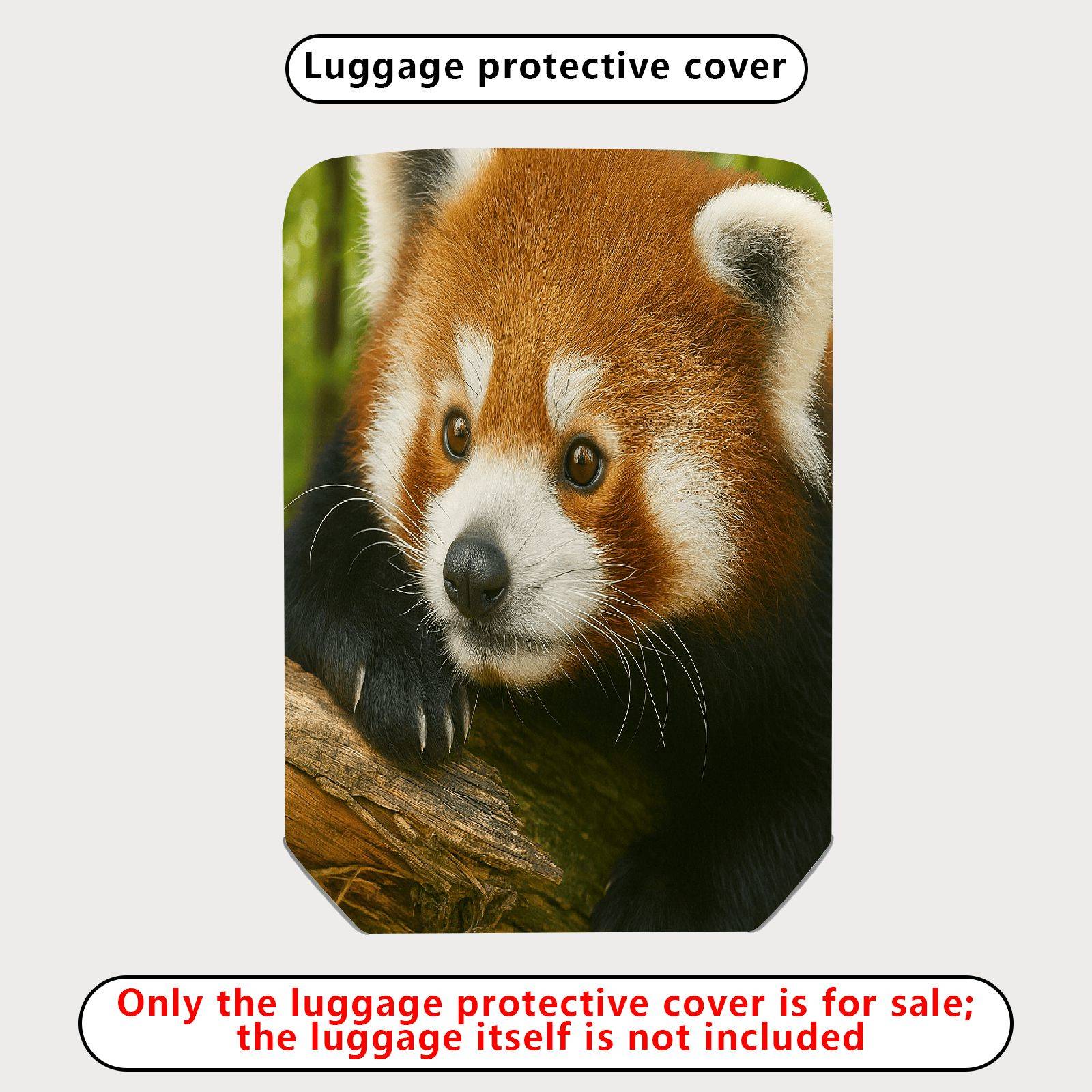 1-Piece Woodland Animal Red Panda Cute Nature Wildlife Forest  Suitcase Luggage Cover, Stretch Protective Sleeve