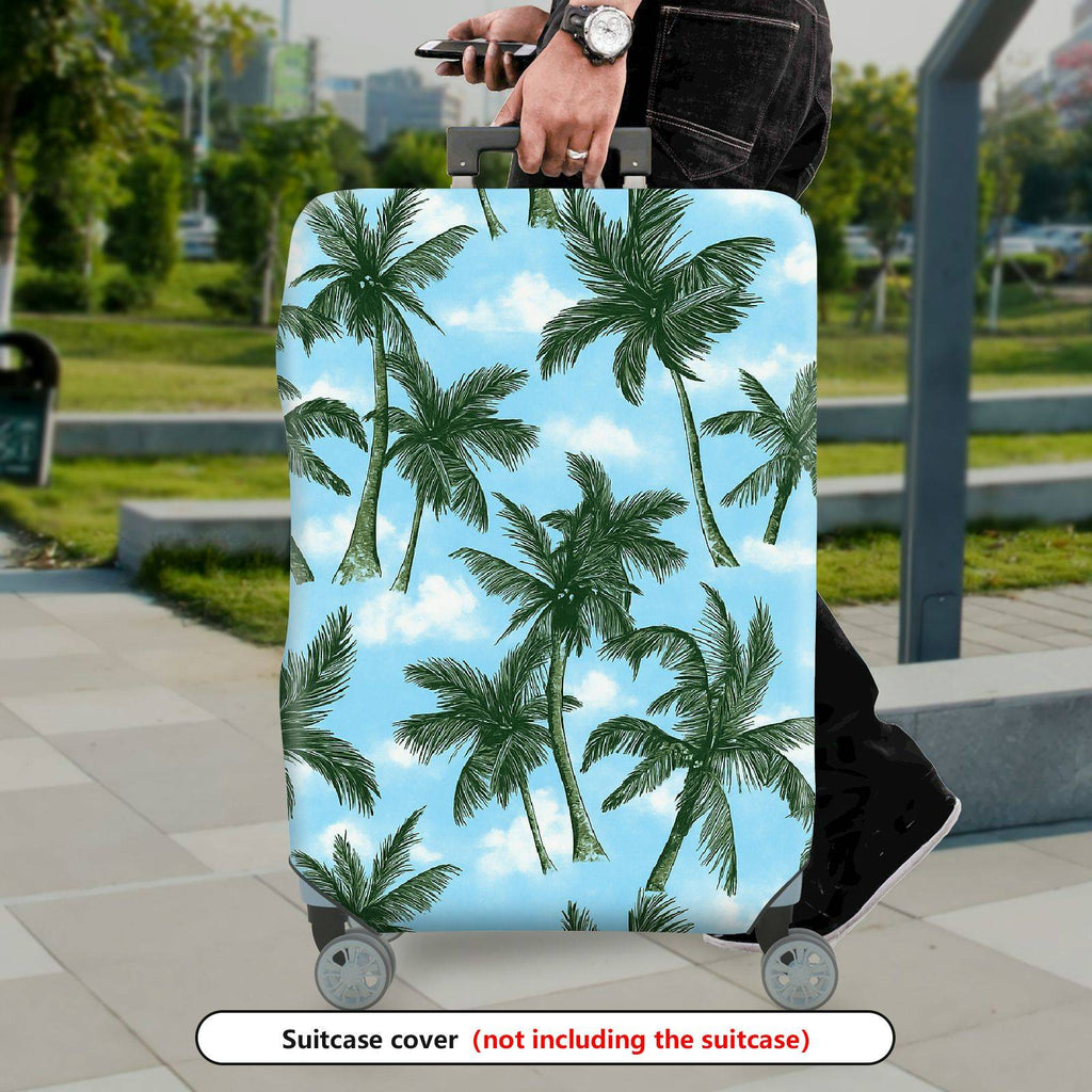 1-Piece Tropical Palm Trees Sky Print Travel Holiday Nature  Suitcase Luggage Cover, Stretch Protective Sleeve
