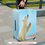 1-Piece Cute Polar Bear Winter Snow Nature Animal  Suitcase Luggage Cover, Stretch Protective Sleeve