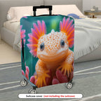 1-Piece Cute Colorful Axolotl Sea Animal Luggage  Suitcase Luggage Cover, Stretch Protective Sleeve