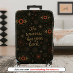1-Piece Universe Eye Pattern Quote Star Cosmic Mystical  Suitcase Luggage Cover, Stretch Protective Sleeve