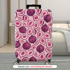 1-Piece Pink Fig Pattern Travel Holiday Fruit Modern Stylish  Suitcase Luggage Cover, Stretch Protective Sleeve