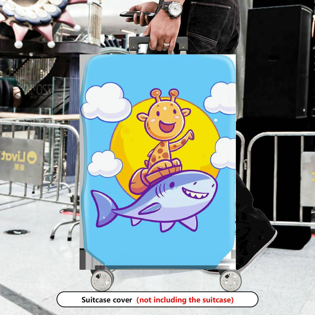1-Piece Animal Space Cloud Ocean Fun  Suitcase Luggage Cover, Stretch Protective Sleeve
