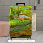 1-Piece Cute Relaxed Squirrel Forest Nature Wildlife  Suitcase Luggage Cover, Stretch Protective Sleeve