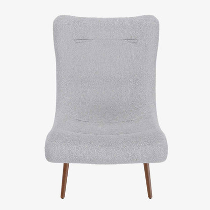 Fauteuil avec repose-pieds bouclé