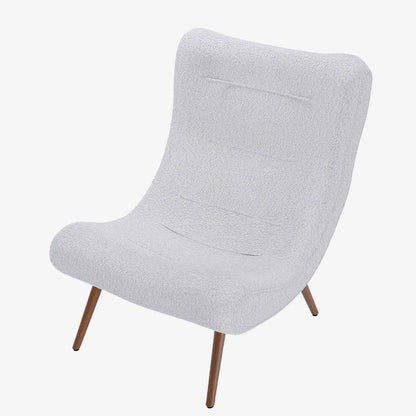Fauteuil avec repose-pieds bouclé