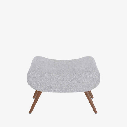Fauteuil avec repose-pieds bouclé