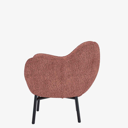 Fauteuil bouclette rose