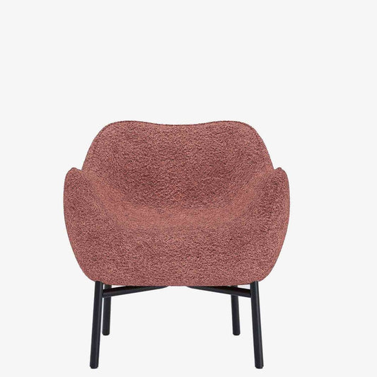 Fauteuil bouclette rose