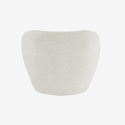 Fauteuil design bouclé blanc Pablo