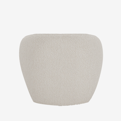 Fauteuil design bouclette gris-crème Pablo