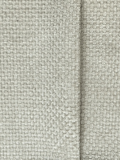 Fauteuil design demi-tonneau tissu chenille blanc Victoria