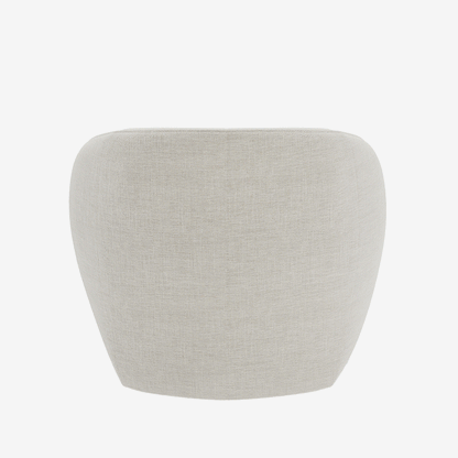 Fauteuil design tissu beige Pablo