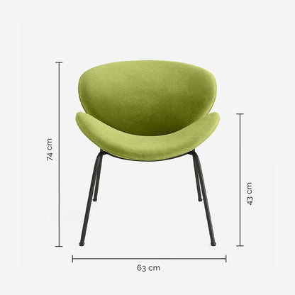 Fauteuil velours vert olive