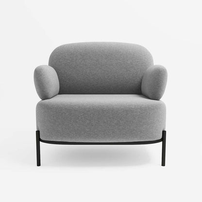 Fauteuil en tissu gris foncé
