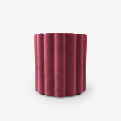 Fauteuil vintage en velours bordeaux
