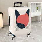 1-Piece Abstract Minimalist Art Cat Pattern Travel  Suitcase Luggage Cover, Stretch Protective Sleeve