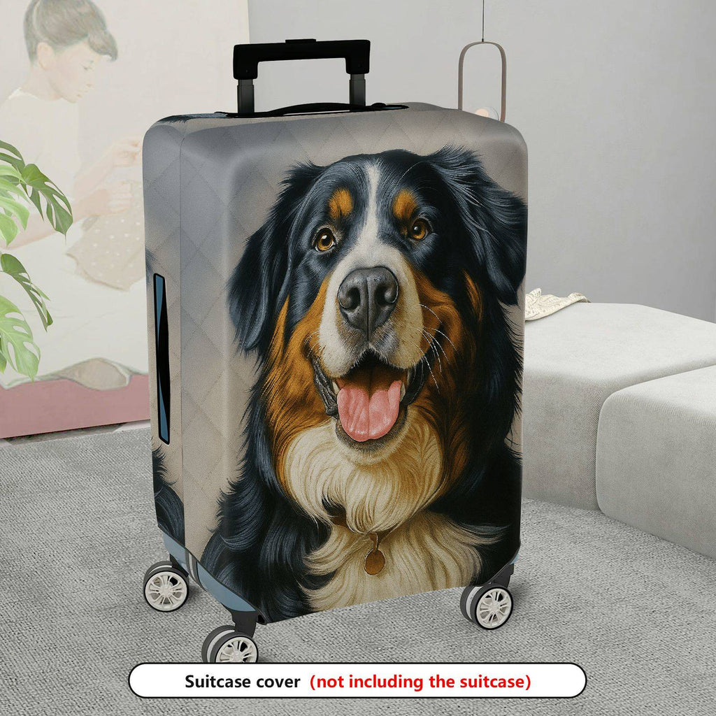 1-Piece Animal Dog Print Pet Portrait Artistic Colorful Cute  Suitcase Luggage Cover, Stretch Protective Sleeve