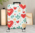 1-Piece Heart Leaf Star Dot Geometric Romantic  Suitcase Luggage Cover, Stretch Protective Sleeve