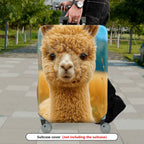 1-Piece Cute Alpaca Animal Nature Scenery Artistic  Suitcase Luggage Cover, Stretch Protective Sleeve