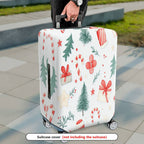 1-Piece Christmas Holiday Festive Xmas Seasonal  Suitcase Luggage Cover, Stretch Protective Sleeve