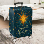 1-Piece Joyful Starburst Inspirational Cosmic Positive Quote Galaxy  Suitcase Luggage Cover, Stretch Protective Sleeve