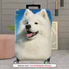 1-Piece Dog Animal Fluffy Cute Nature Smiling  Suitcase Luggage Cover, Stretch Protective Sleeve