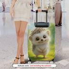 1-Piece Cute Hedgehog Animal Nature  Fun  Suitcase Luggage Cover, Stretch Protective Sleeve