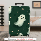 1-Piece Ghost Heart Cute Fun Unique Spooky  Suitcase Luggage Cover, Stretch Protective Sleeve