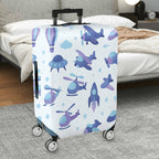 1-Piece Aircraft Hot Air Balloon Helicopter Spaceship Rocket  Suitcase Luggage Cover, Stretch Protective Sleeve