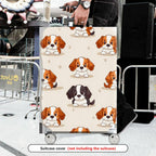 1-Piece Cute Puppy Dog Paw  Animal Beige  Suitcase Luggage Cover, Stretch Protective Sleeve