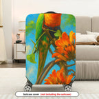 1-Piece Parrot Floral Nature Art Colorful Bird  Suitcase Luggage Cover, Stretch Protective Sleeve