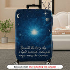 1-Piece Starry Night Cosmic Universe Galaxy Celestial Moon  Suitcase Luggage Cover, Stretch Protective Sleeve