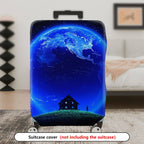 1-Piece Blue Earth Universe Space Night Landscape  Suitcase Luggage Cover, Stretch Protective Sleeve