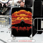 1-Piece Airplane Sunset Cloud Travel Business Vacation Checked-in  Suitcase Luggage Cover, Stretch Protective Sleeve