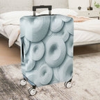 1-Piece Abstract Geometric 3D Pattern Light Grey Circles  Suitcase Luggage Cover, Stretch Protective Sleeve
