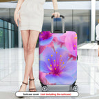 1-Piece Cherry Blossom Floral Pink Purple Yellow  Suitcase Luggage Cover, Stretch Protective Sleeve