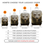 1-Piece Animal Wildlife Close-up Nature Photography Gray  Suitcase Luggage Cover, Stretch Protective Sleeve