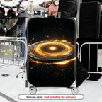 1-Piece Cosmic Galaxy Nebula Starry Night Luminous Black  Suitcase Luggage Cover, Stretch Protective Sleeve