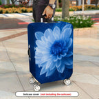 1-Piece Blue Flower Artistic Dreamy Elegant Starry  Suitcase Luggage Cover, Stretch Protective Sleeve