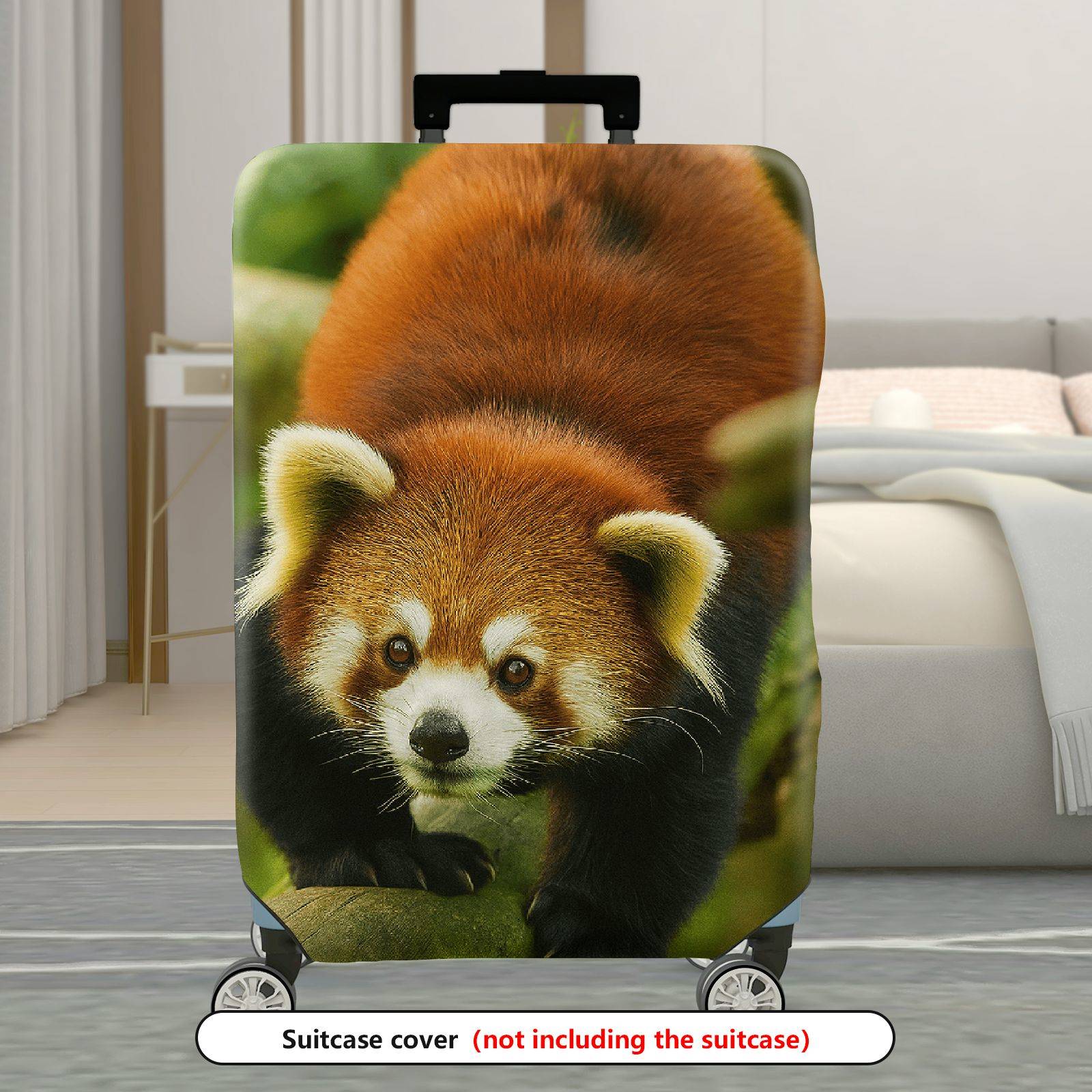1-Piece Cute Animal Nature Red Panda Wildlife Forest  Suitcase Luggage Cover, Stretch Protective Sleeve