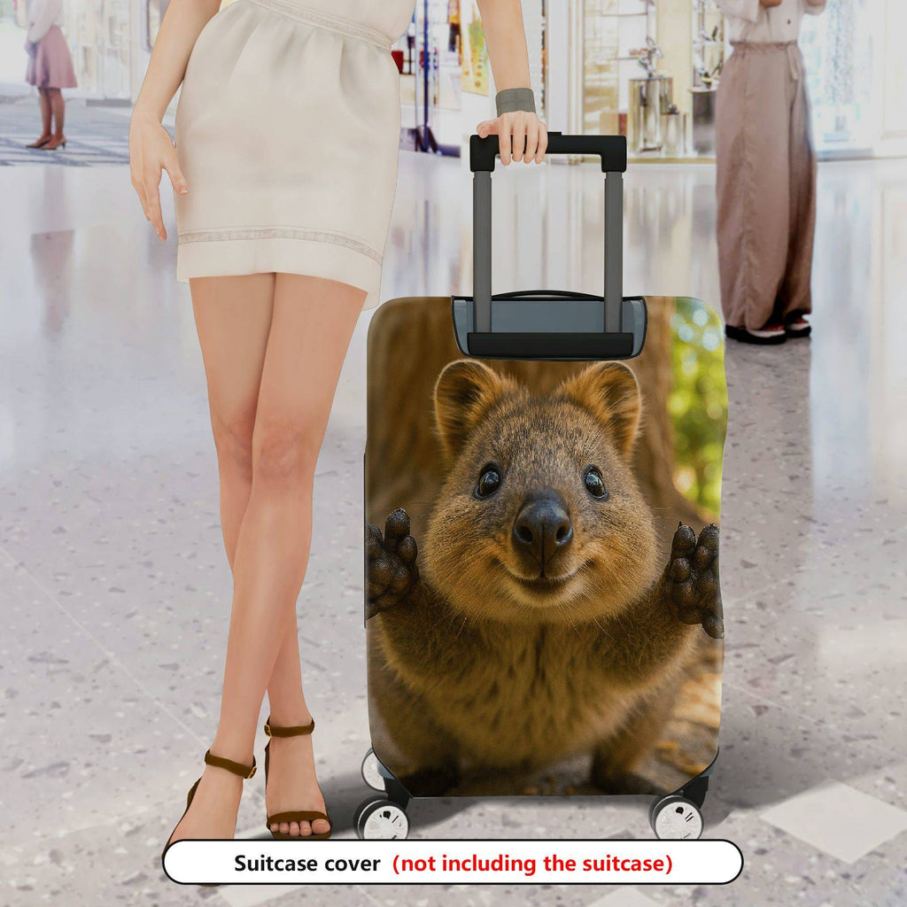 1-Piece Quokka Animal Nature Cuteness Forest Joy  Suitcase Luggage Cover, Stretch Protective Sleeve