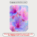 1-Piece Cherry Blossom Floral Pink Purple Yellow  Suitcase Luggage Cover, Stretch Protective Sleeve
